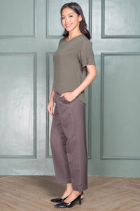 Ivy - Curved Hem Rayon Woven