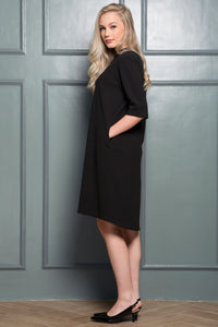 Alexa - V-neck Crepe Dress