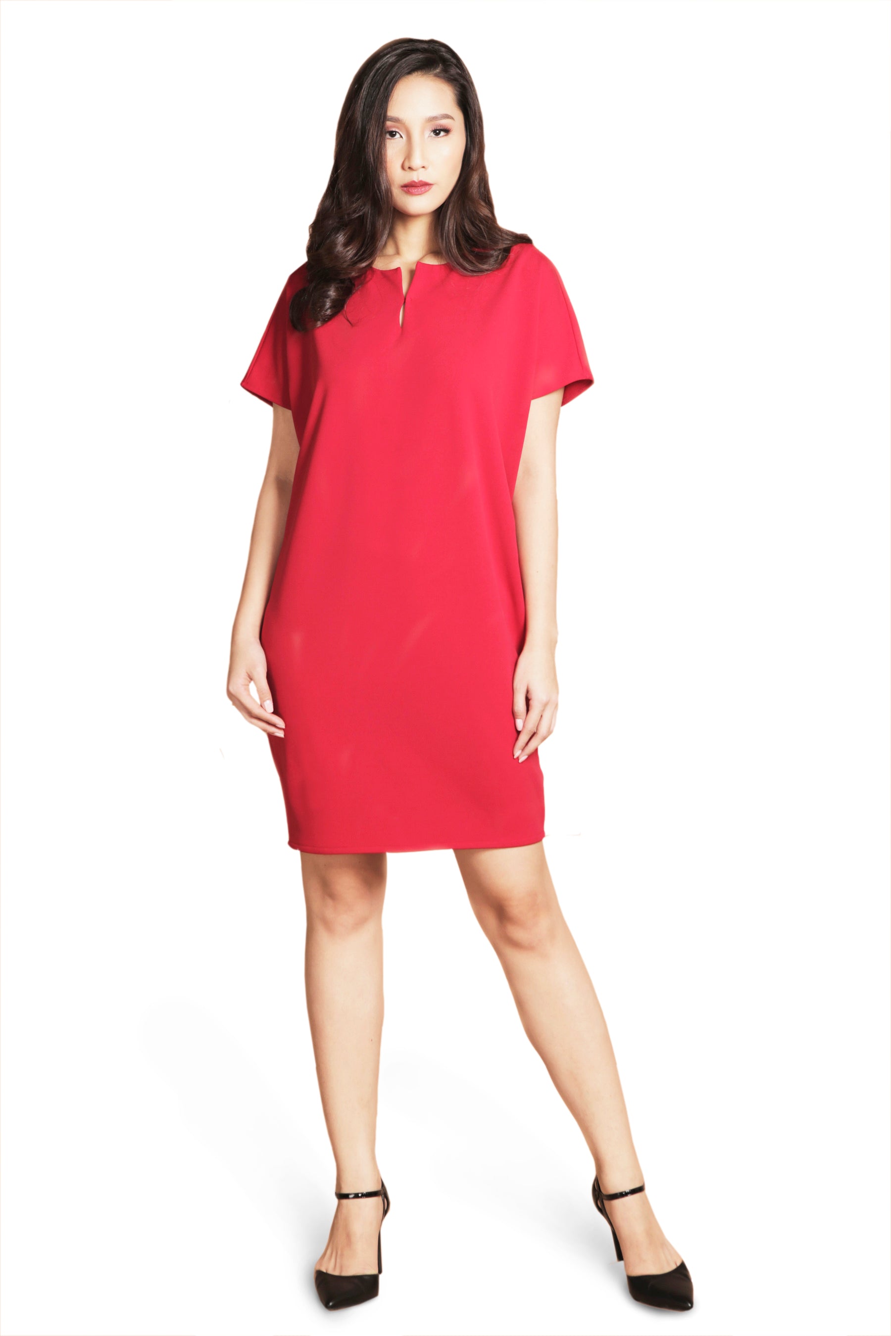 Scarlet - Split Neck Dress